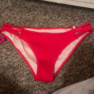 red bathing suit bottoms